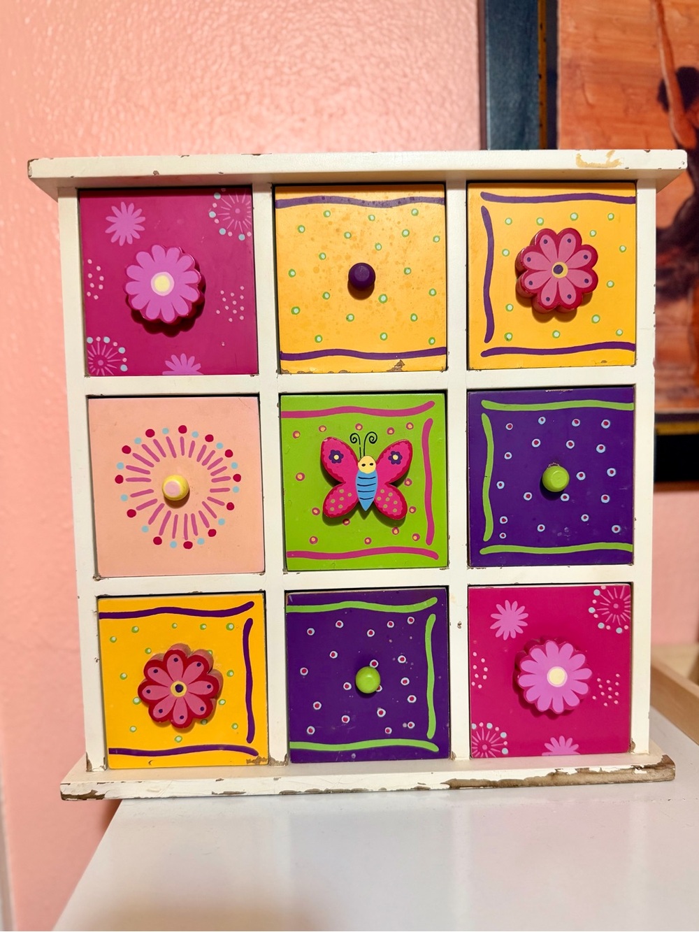 Colorful 9-Drawer Jewelry Organizer - Multicolor